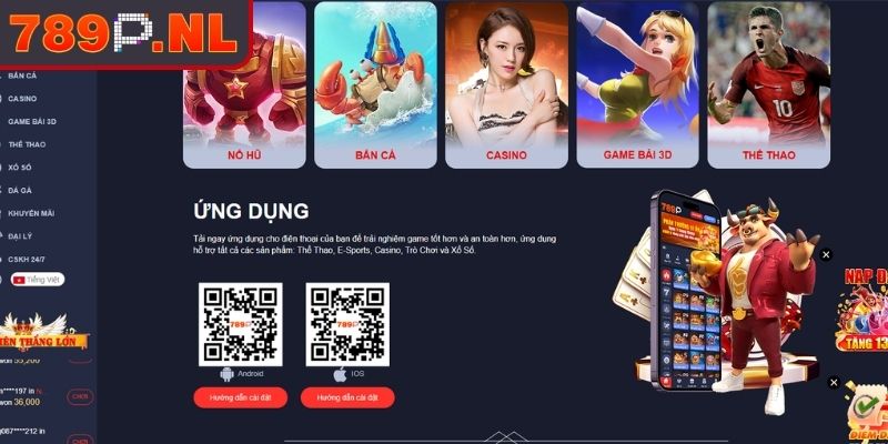 Cài đặt app 789P trên Android
